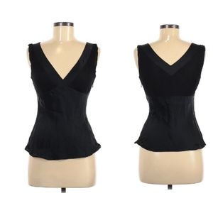 Catherine Malandrino Black Sleeveless Silk Top S